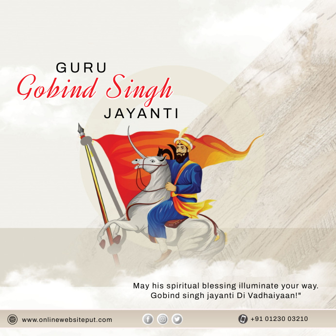 Guru gobind singh jayanti Template | PosterMyWall