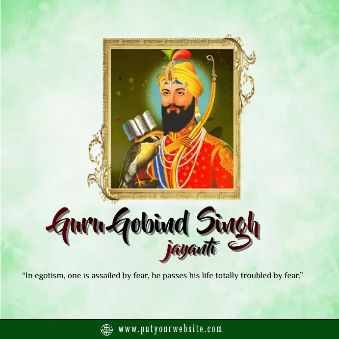 guru gobind singh jayanti instagram post Template | PosterMyWall
