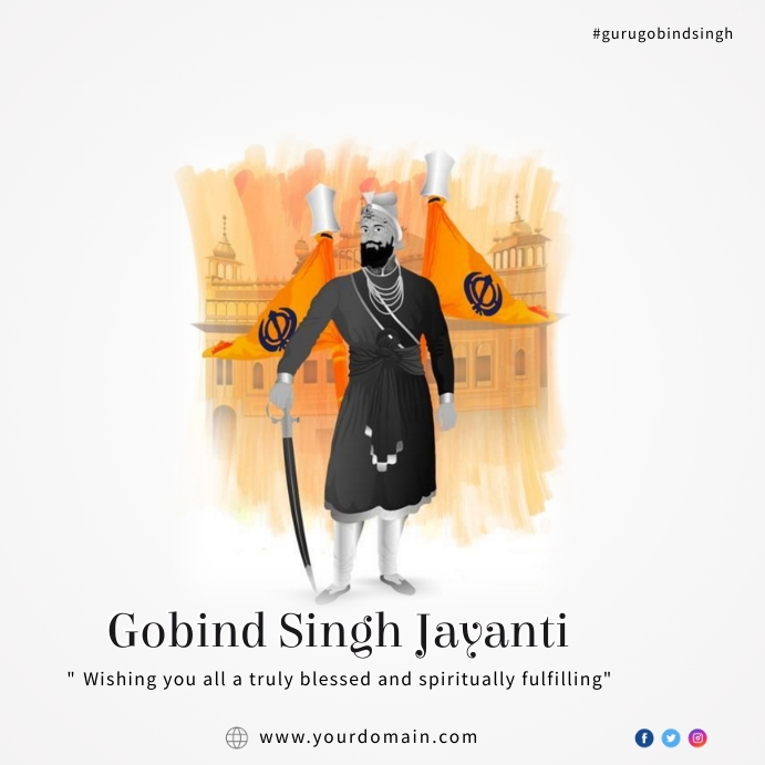 Guru Gobind Singh ji, Template | PosterMyWall