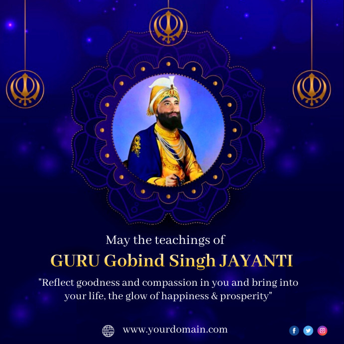 Copy of Guru Gobind Singh ji | PosterMyWall