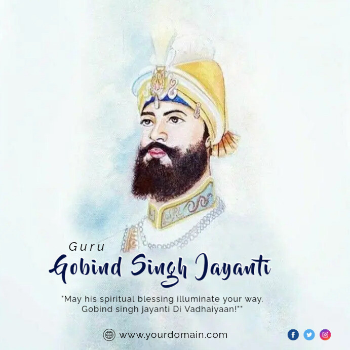 Copy of Guru Gobind Singh ji | PosterMyWall