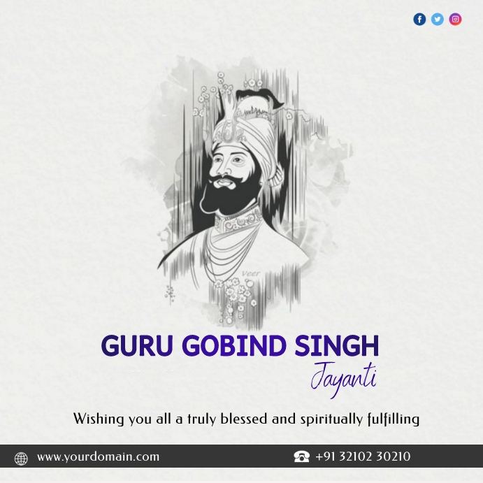 Guru Gobind Singh ji Template | PosterMyWall