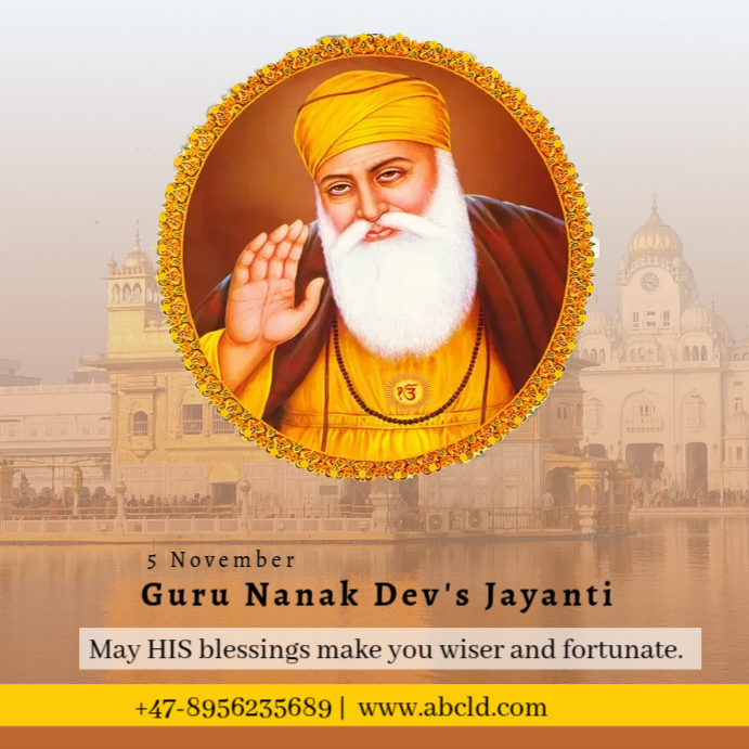 Guru Nanak Dev's Jayanti  Instagram Post template