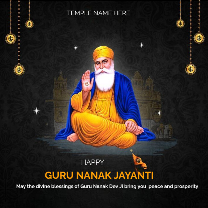 Guru Nanak Jayanthi Instagram Post template