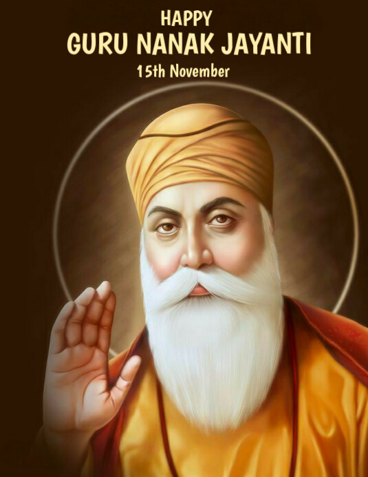 Guru Nanak Jayanti Flyer (US Letter) template