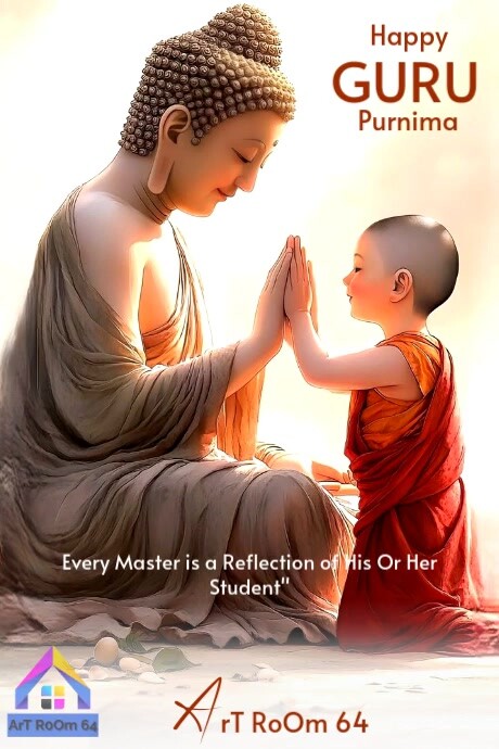 Guru purnima bhudha free editable template hd AI image 海报
