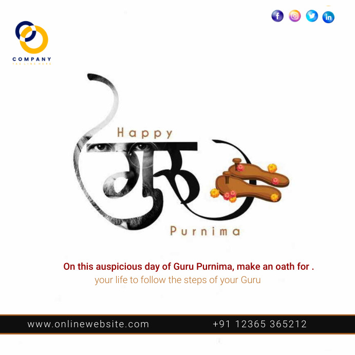 guru purnima Instagram Post template