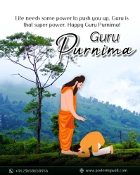 guru purnima poster Instagram Portrait template