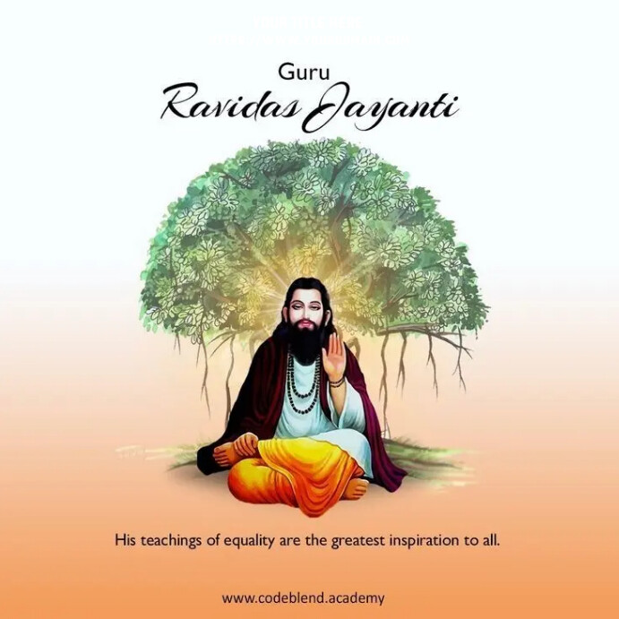 GURU RAVIDAS JAYANTI (1) Template | PosterMyWall