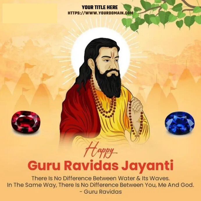 Guru R Avidas Writing Plantilla de GURU RAVIDAS JAYANTI | PosterMyWall