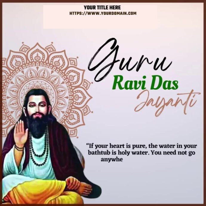 Guru R Avidas Writing Guru ravidas jayanti Template | PosterMyWall