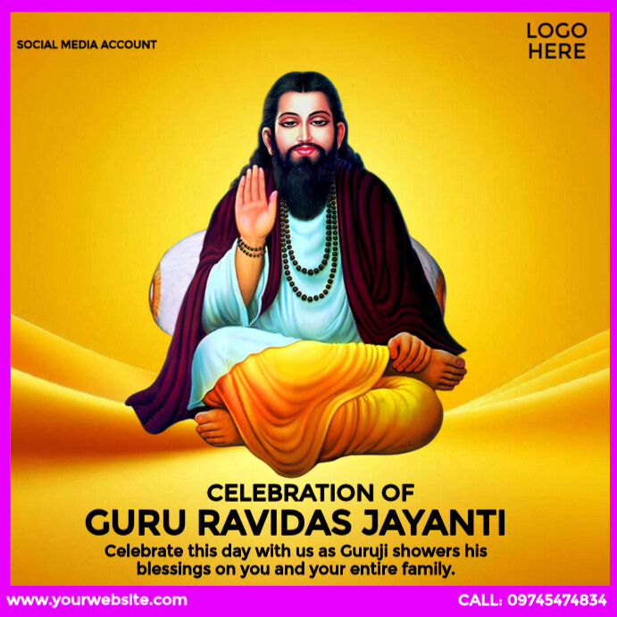 Guru Ravidas Jayanti Instagram Post template