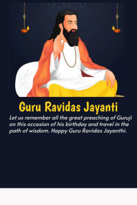 Guru R Avidas Writing Guru ravidas jayanti Template | PosterMyWall