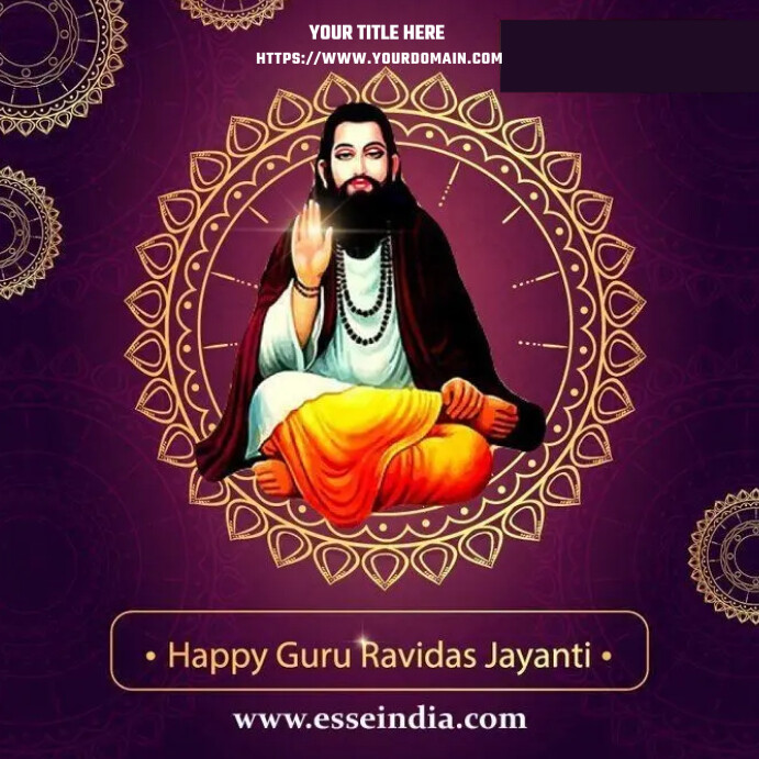 Guru Ravidas Stickers GURU RAVIDAS JAYANTI Template | PosterMyWall