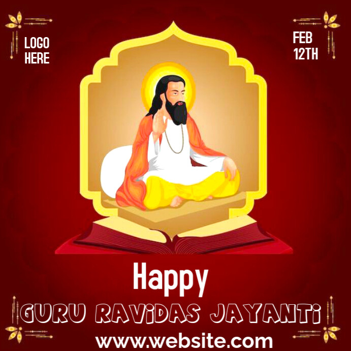 Plantilla de Guru ravidas jayanti | PosterMyWall