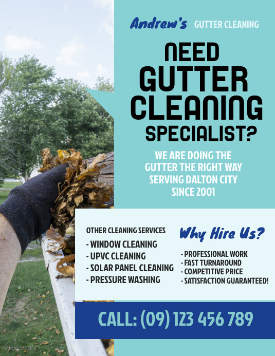 Copy of Gutter Cleaning Flyer PosterMyWall