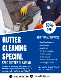 gutter cleaning flyers Iflaya (Incwadi ye-US) template