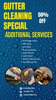 gutter cleaning flyers Instagram Story template