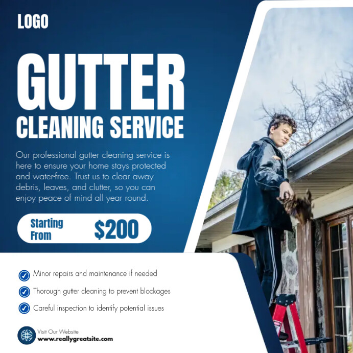 GUTTER CLEANING SERVICE Template | PosterMyWall