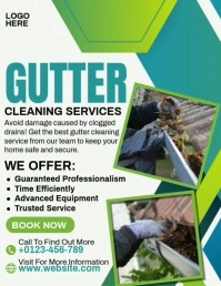 Gutter Cleaning Services Flyer (US Letter) template