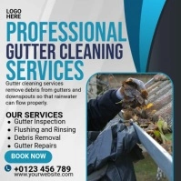 Gutter Cleaning Services Instagram-bericht template