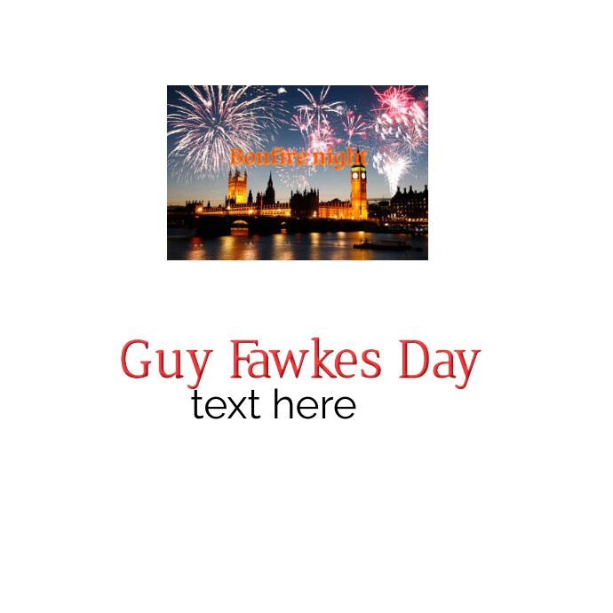 Guy Fawkes Day awareness logo design template