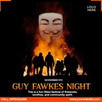 Guy Fawkes Night Instagram Post template
