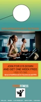 Gym, promo, door hangers, templates, ads, joi Rullebanner 2' × 5'