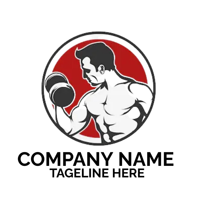 gym & fitness logo Logótipo template
