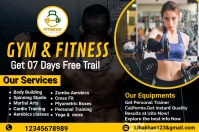gym & fitness FLYER Label template