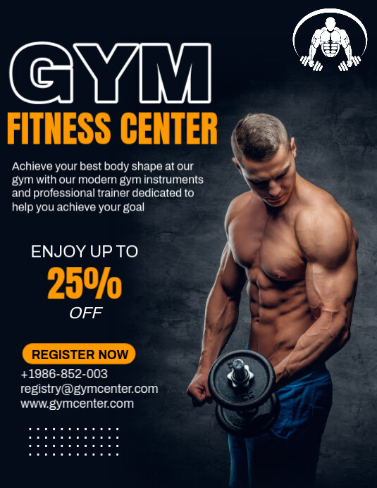 Gym Ad flyer Template | PosterMyWall