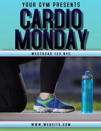 GYM AD POSTER BANNER FLYER Pamflet (Letter AS) template
