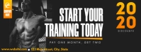 gym and fitness center facebook cover design template