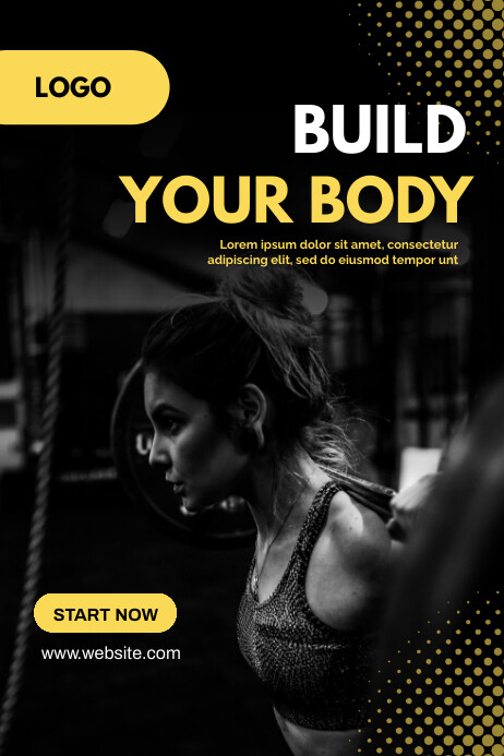 Poster Design Exercise gym and fitness flyer design Template | PosterMyWall
