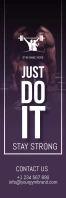 gym banner แบนเนอร์ 2' × 6' template