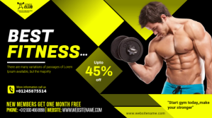 gym center flyer template Pantalla Digital (16:9)