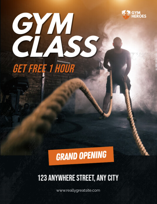 gym class Flyer (US Letter) template