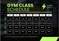 Gym Class Schedule Ads A5 template