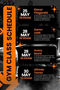 Gym Class Schedule Poster Póster template