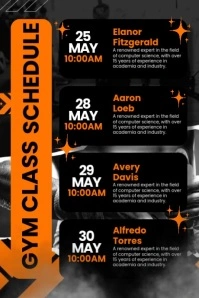 Gym Class Schedule Poster template