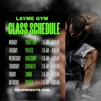 Gym Class Schedule Poster Instagram-opslag template
