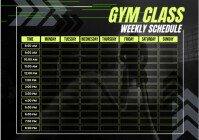 Gym Class Weekly Schedule A5 template