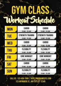 Gym Class Workout Schedule A5 template