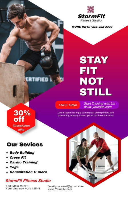 GYM Tabloid template