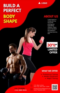 GYM Half Page Wide template