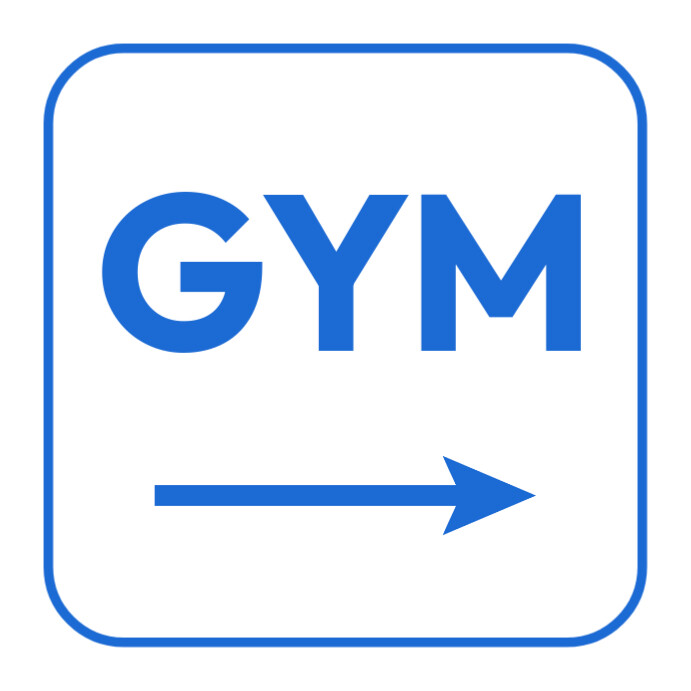Gym direction sign Template | PosterMyWall