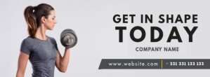 gym facebook cover banner advertising templat template