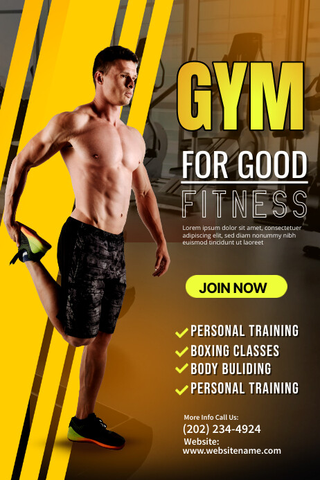 Exercise Advertisement Examples Gym Fitness Ads Template | PosterMyWall