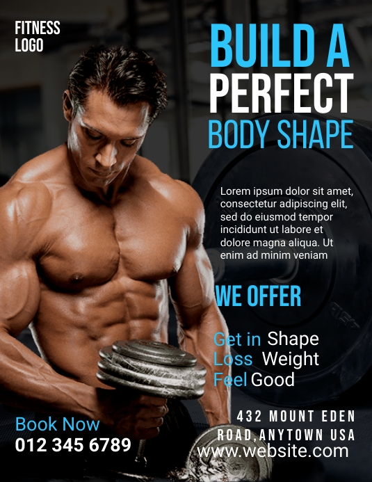 Exercise Advertisement Examples Gym Fitness Ads Template | PosterMyWall