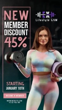 gym fitness challenge instagram story template Indaba yaku-Instagram